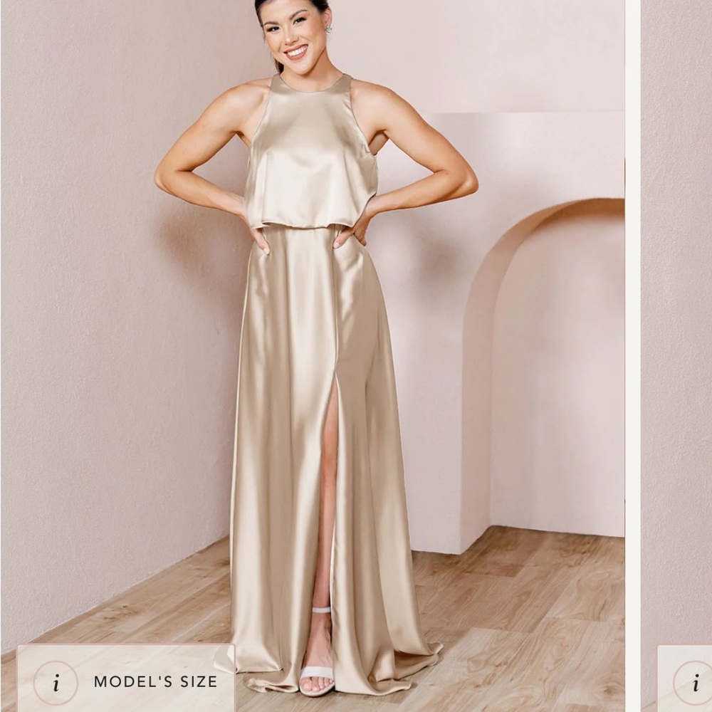 Revelry “Gold Champagne” Size 4 Dress